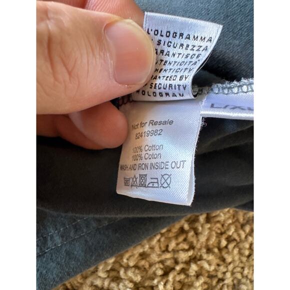 Dolce & Gabbana L/XL Blue/Gray Gentleman Long Sleeve Cotton Fitted Polo - Picture 5 of 10